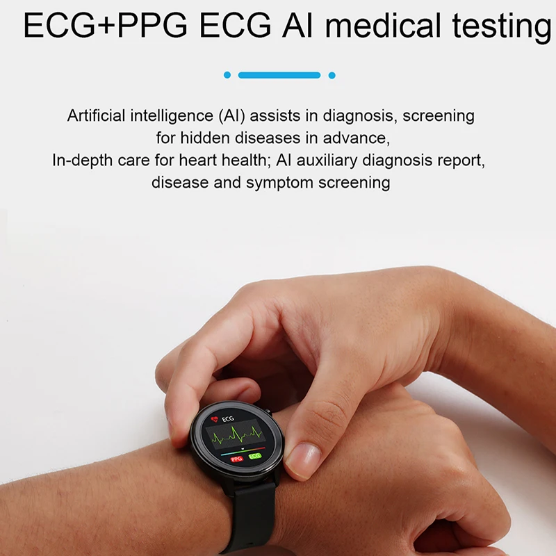 E80 Smart Žiūrėti Termometras PPG+EKG Širdies ritmo Monitorius 
