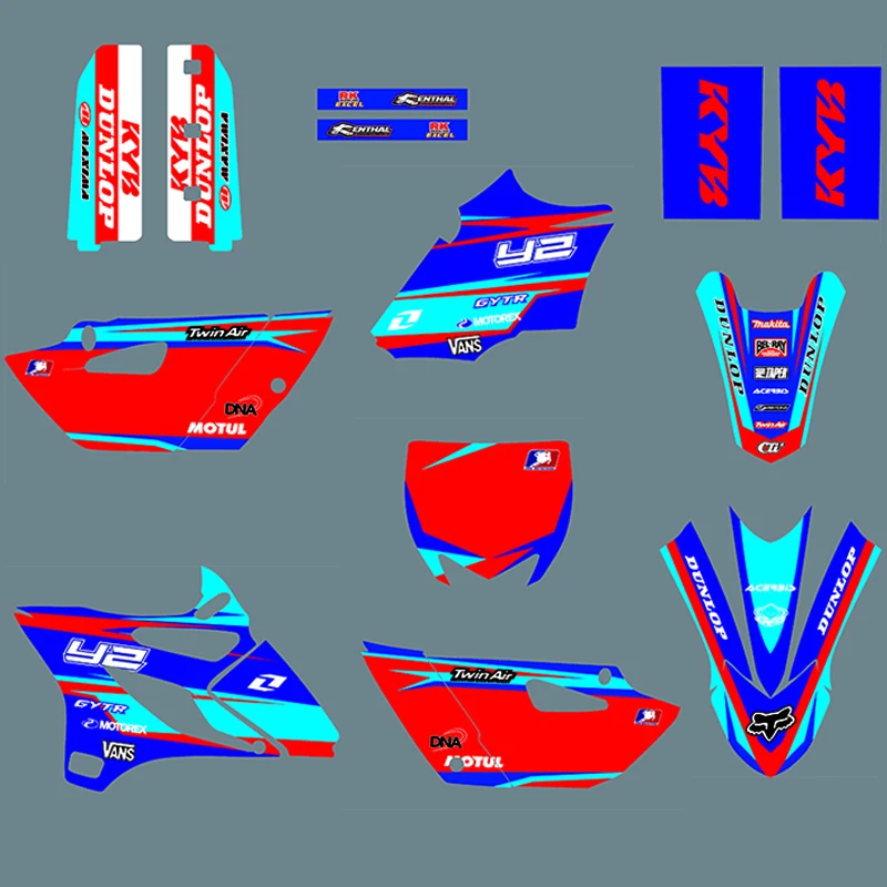 YZ 85-2020 m. Lipdukai ir Lipdukų Komplektas Yamaha YZ85 Individualų Numerį Fono Grafika 2019 m. 2017 m. 2018 m.