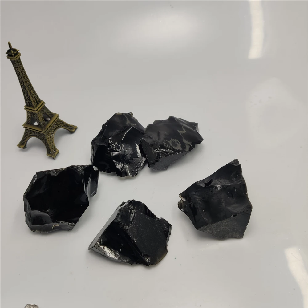 Natūralių Juodasis Obsidianas Kvarco Akmenų Grubus Roko Kristalai Metafizinės Reiki Healing Dydžio Energijos Gijimas Akmens