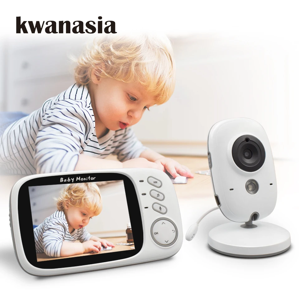 Wireless Baby Monitor VB603 3.2 colių BeBe Baba Elektroninė Auklė, Radijas, Vaizdo Kūdikių Auklės Kameros Temperatūros Stebėjimo Camara