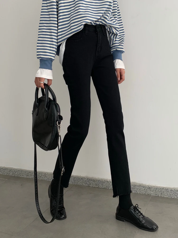 WAVSIYIER džinsinio audinio kelnės moterims džinsai moteris Streetwear korėjos stiliaus kietas aukšto juosmens Džinsinio audinio Kelnės 2020 m. rudens, žiemos, derliaus ziajać