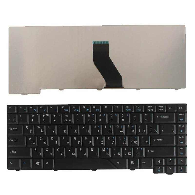 NWE rusų Klaviatūra Acer Aspire AS4710 AS4520-5582 4710ZG eMachines E500 E510 RU nešiojamojo kompiuterio klaviatūra juoda/balta