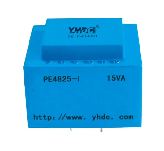 YHDC PE4825-I Power 15VA Įėjimas 220V Output 15V Aplieti Transformatorius PCB Suvirinimo transformatorių izoliacijos