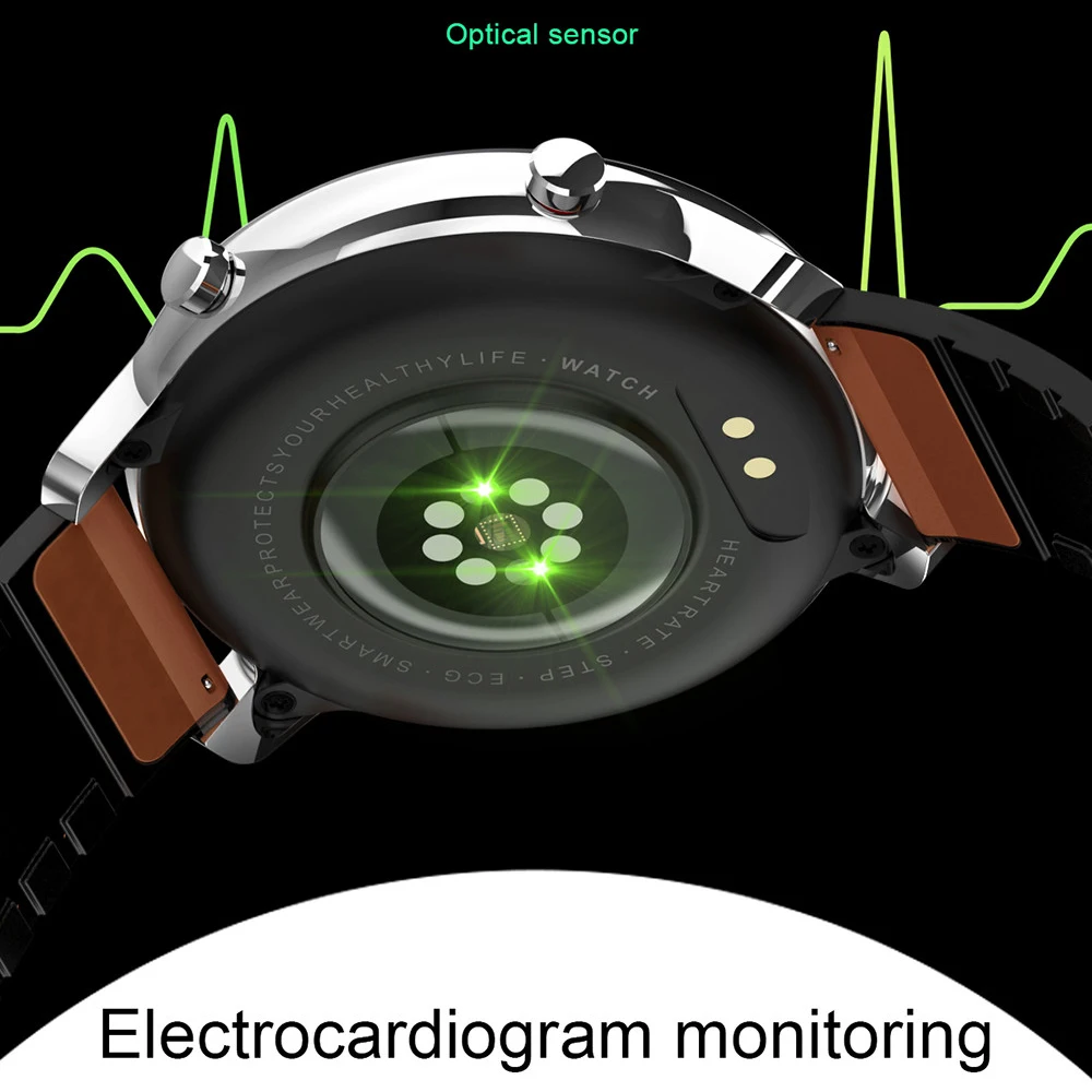 EKG PPG Stebėti Sveikatą Žiūrėti, Širdies ritmas, Kraujo Spaudimas Apyrankę Fitneso Trcker Sporto Pedometer 