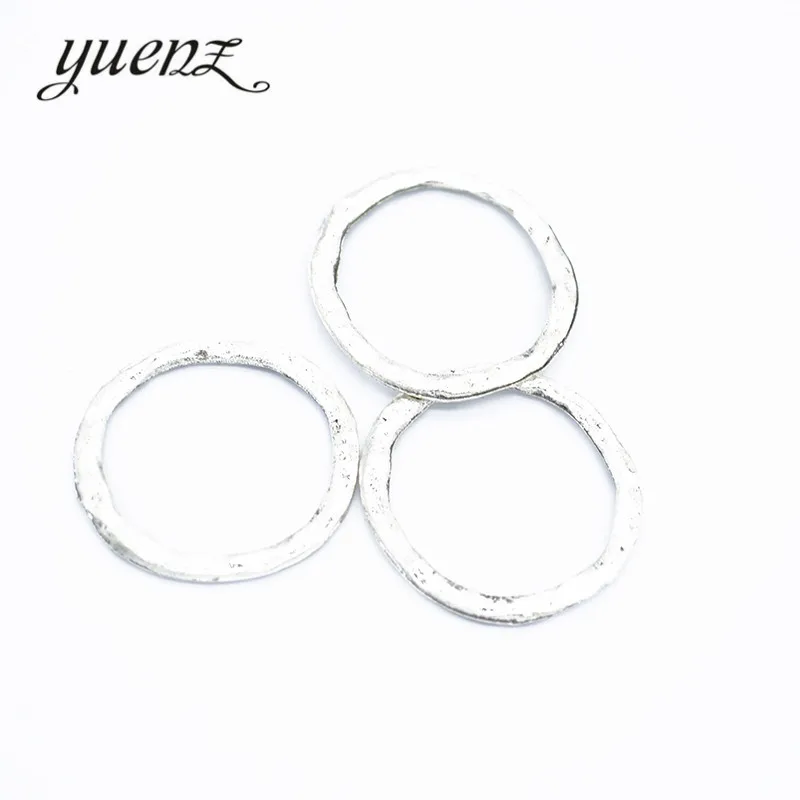 YuenZ 80pcs Žiedai, pakabukai apvalūs metaliniai pakabučiai už jewelryl priėmimo 24*24mm B141
