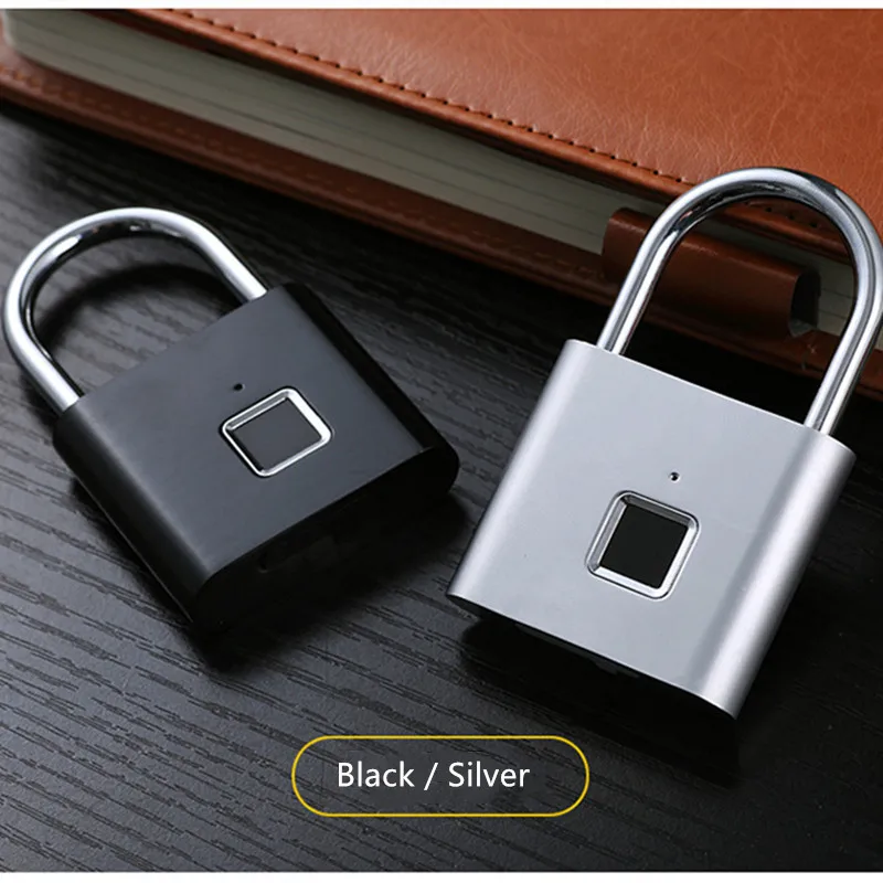 Keyless Saugumo pirštų Atspaudų durų Užraktas Greitai atrakinti Zink metalų lydinio, Spynos, USB įkrovimo smart lock lagaminą spintos