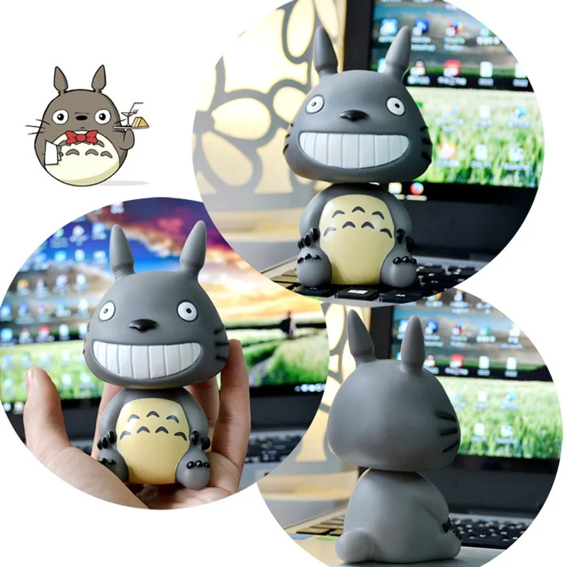 12,5 cm 2 Tipų Kawaii Mano Kaimynas Totoro Pav Žaislas Trenktas nepastovi žmogus Veiksmų Skaičiai Lėlė Su Pagrindo Automobilių Apdailos