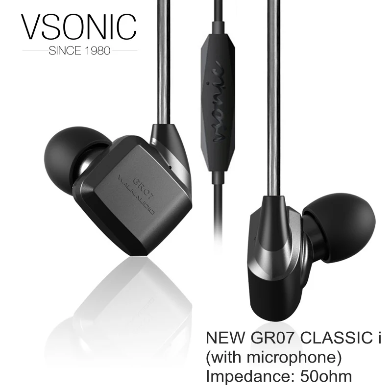 VSONIC HIFI Dinamiškos In-ear ausinės Ausinių NAUJAS GR07 Klasikinis Profesionalus garso Izoliaciją Sporto IME