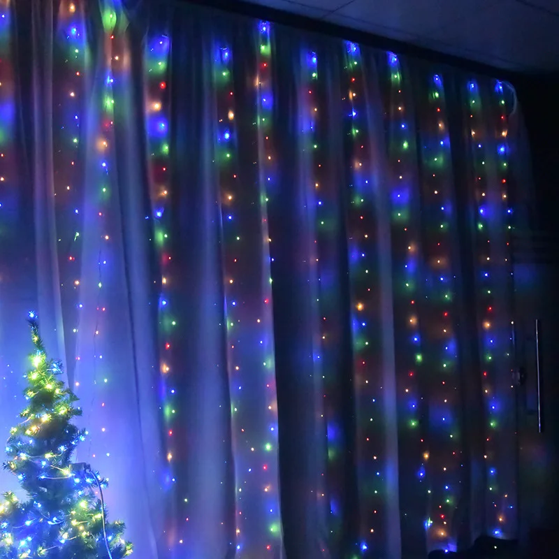 Kalėdinė Girlianda LED Varinės Vielos Pasakų Žibintai Chistmas Vestuves Dekoravimo Užuolaidų Šviesos USB Power Su 8 Nustatymai Nuotolinio