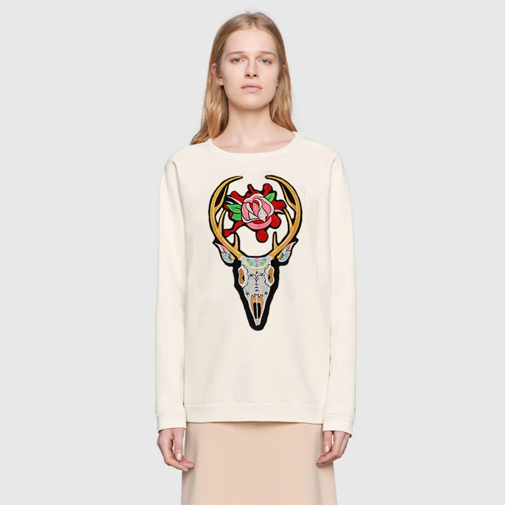 Laimingas avių galva Gėlės Geležies Retro Siuvinėjimo nėrinių aplikacijos audinio megztinis drabužiai, paltai pleistras t-shirt 