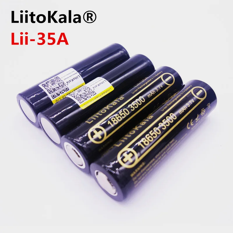 4PCS Originalus LiitoKala Lii-35A, 3,7 V 3500mAh NCR18650 10A Iškrovimas Įkraunamos Baterijos Sanyo 18650 Baterija/UAV