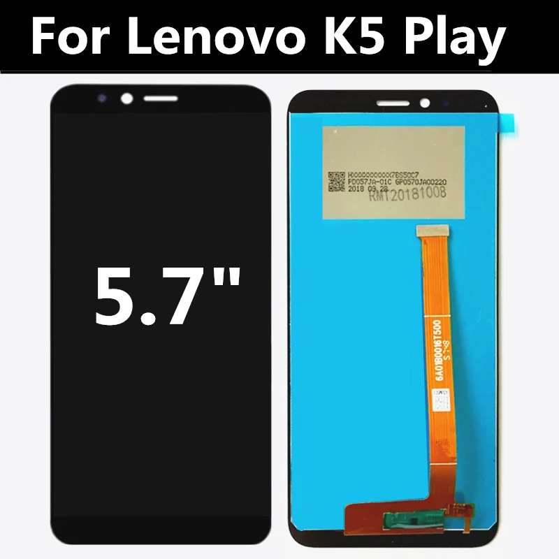 Lenovo K5 Žaisti L38011 Touch screen +LCD ekranas, integruoti komponentai skaitmeninis keitiklis Asamblėja