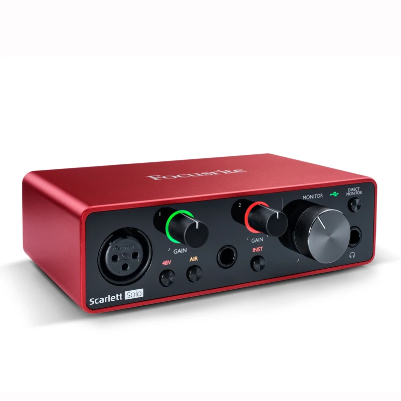 Skatinimo Focusrite Scarlett Solo 3rd gen 2 įėjimo ir 2 išėjimo USB garso sąsaja garso plokštė profesionalų įrašymas Mikrofonas
