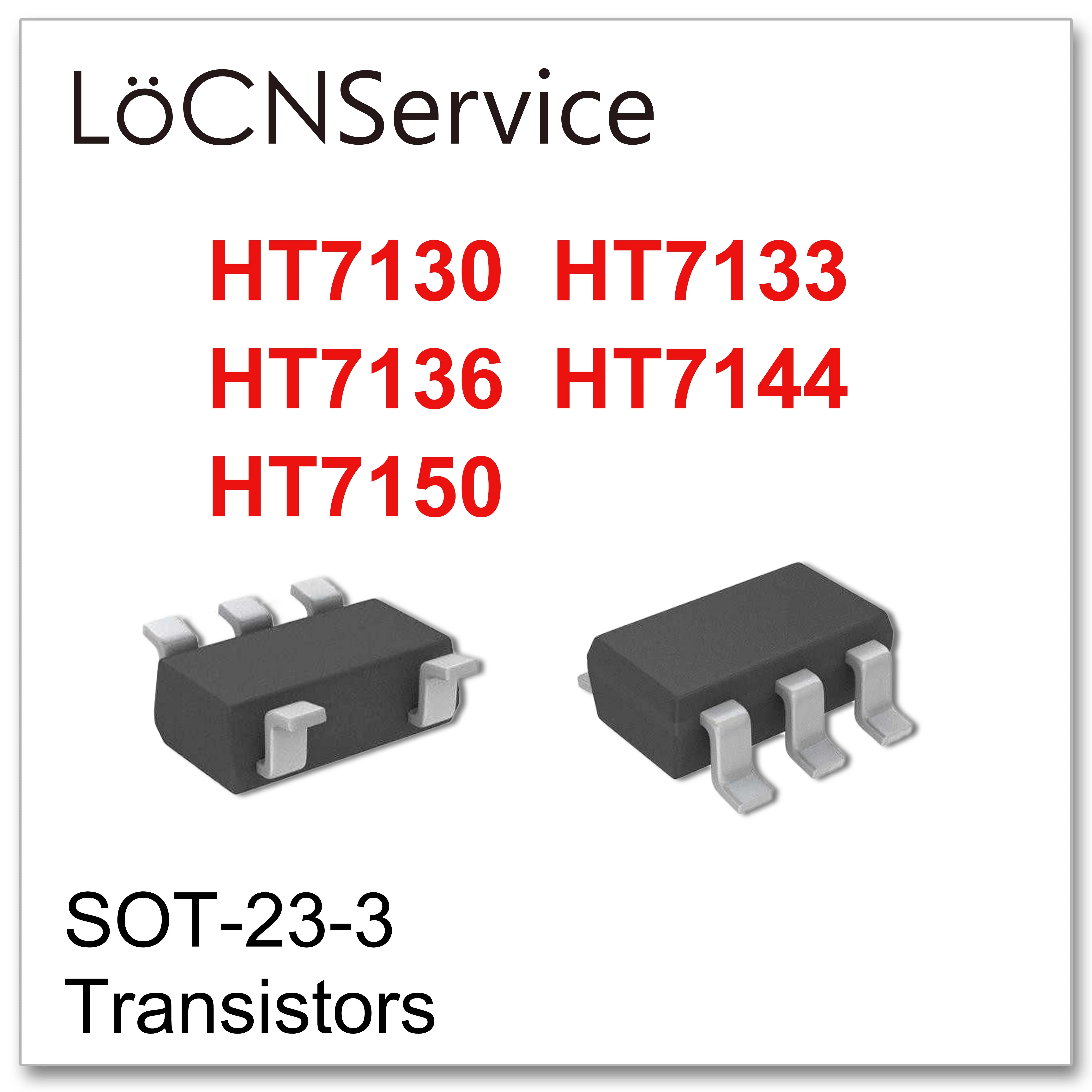 LoCNService SOT23-3 3000PCS 500PCS HT7130 HT7133 HT7136 HT7144 HT7150 SMD Aukštos kokybės