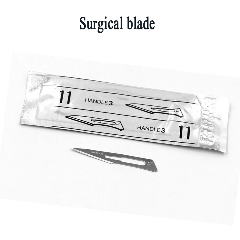 Aili kosmetikos plastinės aseptinis chirurgijos anglies plieno ašmenys dvigubo voko peilis Nr. 1115 peilis