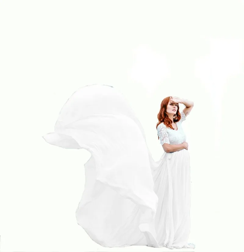Nėriniai Motinystės Suknelė Fotografijos Ilgai Nėštumo Šaudyti Suknelės Elegantiškas Šifono Nėščioms Moterims Baby Shower Suknelė Nėštumo Drabužiai