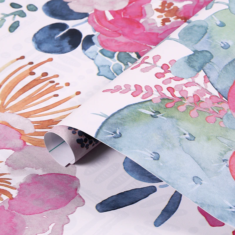 Modernus Gėlių Gėlių Tapetai Lipni Freskomis Roll Vinilo Miegamojo Dekoratyviniais Susisiekti Popieriaus Kambarį Namų Dekoro