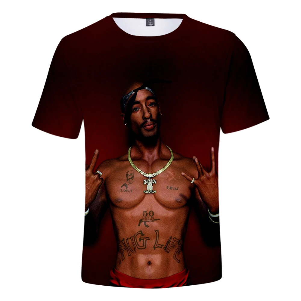 Hip-Hop Reperis 2pac Užsakymą 3D Atspausdintas O-Kaklo marškinėliai Moterims/Vyrams Vasaros trumpomis Rankovėmis Marškinėlius Harajuku Atsitiktinis Streetshirt Drabužiai