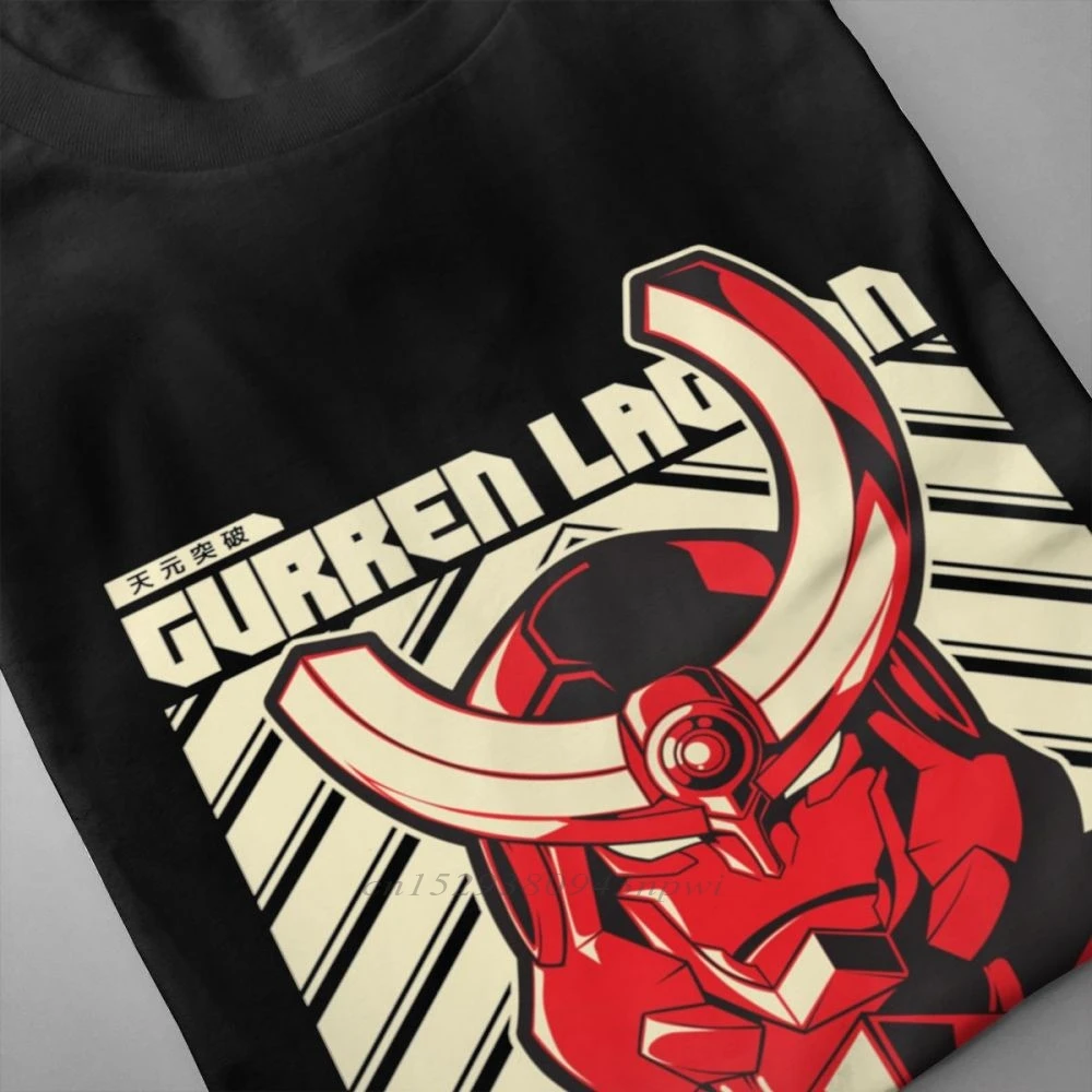 Summan Vyrų Kokybės Spausdinimo Tengen Toppa Gurren Lagann marškinėliai 2020 Naują Atvykimo Japonų Anime Dizaino XS-3XL Plius Dydžio Marškinėlius