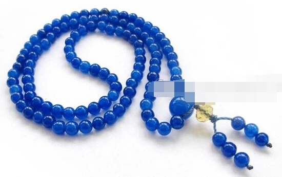 Shitou 001103 Retas 108 Mėlyna Jade Perlas Karoliukai, Tibeto Budistų Maldos Mala Karoliai