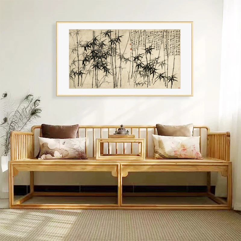 Drobė, tapyba namų puošybai nuotraukas kambarį freskomis be rėmo bambukas Kinų tapyba nuotraukos