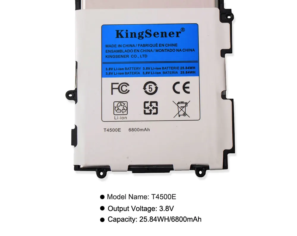 KingSener T4500E T4500C Bateriją, Skirtą Samsung Galaxy Tab 3 10.1 P5200 P5210 P5220 P5213 GT-P5200 SP3081A9H 6800mAh
