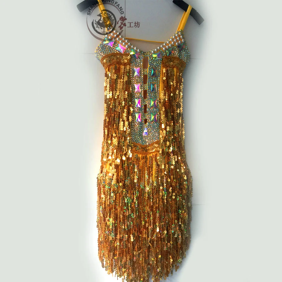 Strazdų Lotynų Šokių Suknelė Moterims Suaugusiųjų Kostiumas Pakraštyje Lotynų Šokių Konkurencijos Suknelės, Drabužiai Salsa Šokių Drabužiai