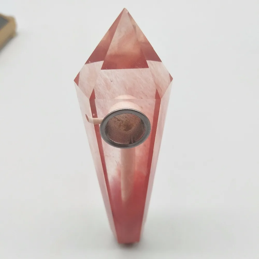 105mm šampano raudona kvarco kristalo vamzdis skaidraus krištolo, strypas, vamzdis, didmeninė