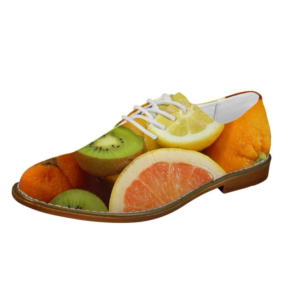 Noisydesigns Vyrų Oxfords, batai, Vynuogių, Kivi, Braškių, Apelsinų Vaisiai Spausdinti Vyrų Atsitiktinis Odos batų Berniukai Vienodo Verslo Suknelė Batų