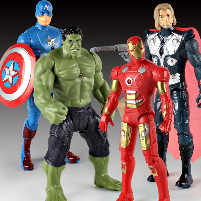 NAUJAS Marvel Nuostabi Ultimate Hulk Kapitonas Amerika, Geležinis Žmogus PVC Veiksmų Skaičius, Kolekcines, Modelis Žaislas Vaikams, Vaikų Žaislai