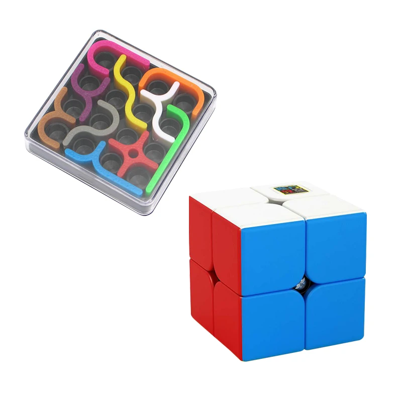 MoYu 3x3x3 2x2x2 meilong paketą dovanų magic cube 3 stickerless cubo magico profesinės greitis kubeliai švietimo žaislai studentams