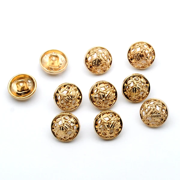 Didmeninė 100vnt pakuotėje 12,5 mm, metalo lydinio, mygtukai, siuvimo Tuščiaviduriai designdecorative aukso mygtuką nemokamas pristatymas SF-028