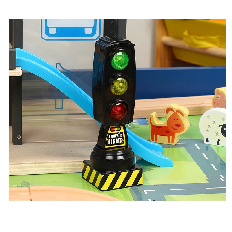 Dainavimo šviesoforo žaislas eismo signalų modelis kelio ženklas, Tinka BRIO mokyti vaikus stebėti serijos žaislas priedai
