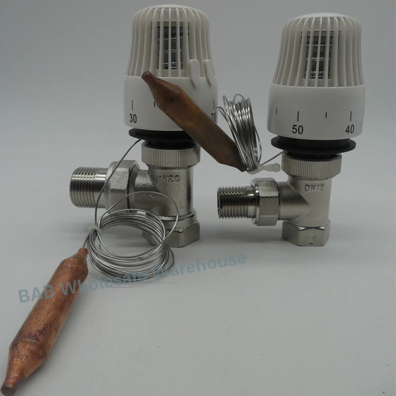 Žalvaris 2 būdas Kampas termostatiniai radiatorių vožtuvas šildymo sistema, temperatūros reguliatorius vožtuvas energijos sutaupyti 30-70degree