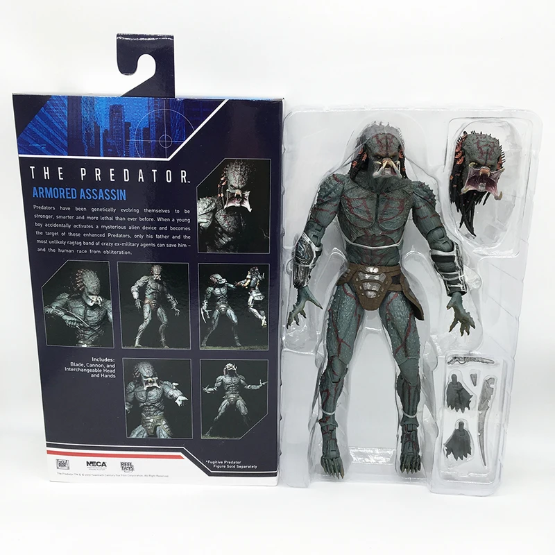 28cm NECA Predator Šarvuotos Bėglys Predator Unmasked Assassin PVC Veiksmų Skaičius, Žaislas, Lėlė Kalėdų Dovana