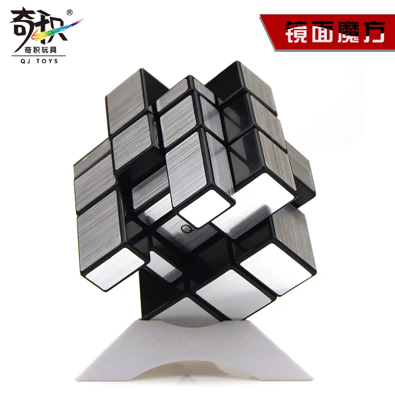 QiJi Veidrodis 3x3x3 Magic Cube QJ 3x3 Cubo Magico Profesinės Neo Greitis Kubo Galvosūkį Antistress Žaislai Vaikams