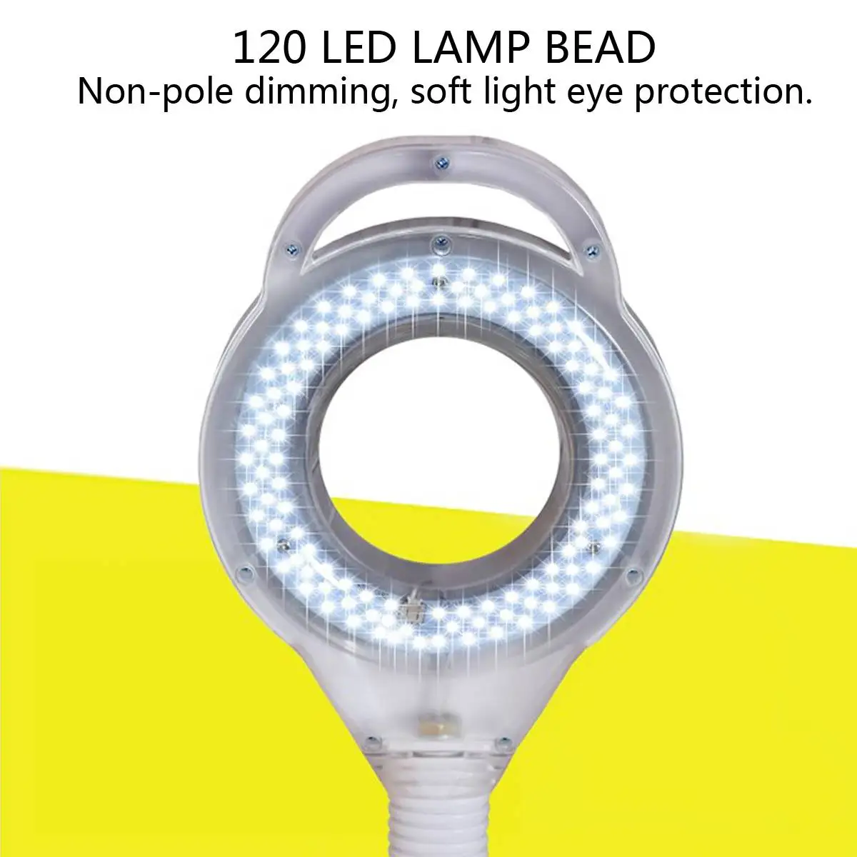 8X Dioptrijomis 120 LED Didinamąjį Grindų Lempos Stovas Reguliuojamas Didinamojo Stiklo Šalto Ligth Veido Šviesa Grožio Nagų Tatuiruotė 220V