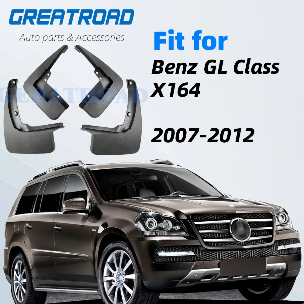 Priedai Nustatyti Litų Purvo Atvartu Atvartais Benz GL Klasė X164 GL450 GL350 2007-2012 Mudflaps Splash Apsaugai 2011 2010 2009 2008