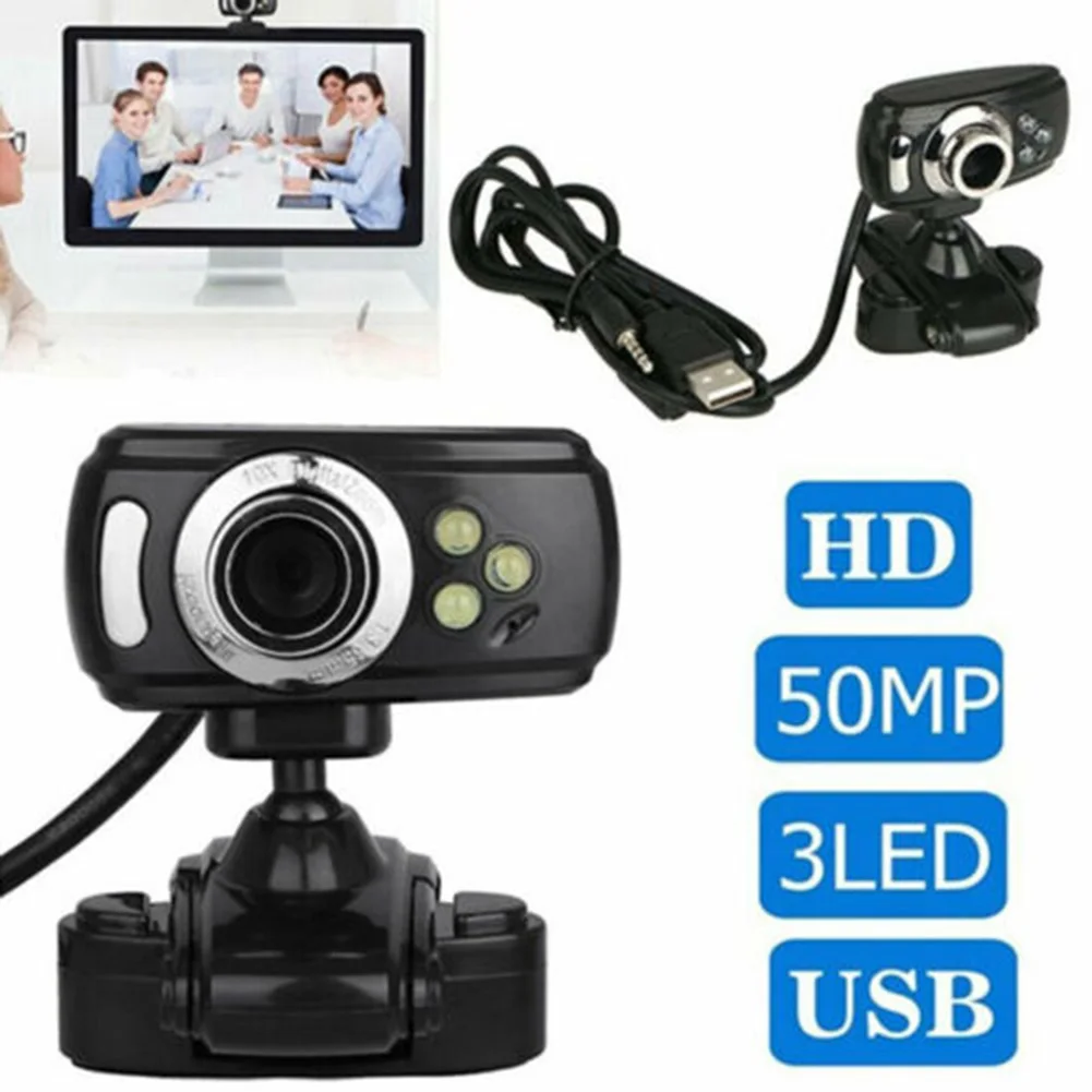 Koreguoti Visą HDWeb 50MP Kamera, Web Kamera, USB 3 Led Vaizdo Kamera Su Mikrofonu PC Nešiojamas Įrašus Plačiaekranis Video