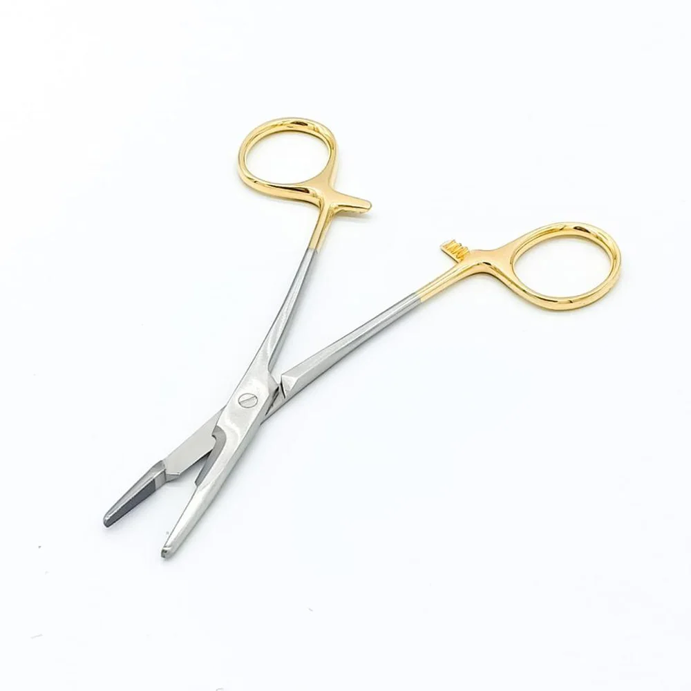 Adatų laikiklis kraštais 12.5/14cm Žirklės laikydami adatą pincetai chirurginiai veiklos priemonė dukart vokų įrankis