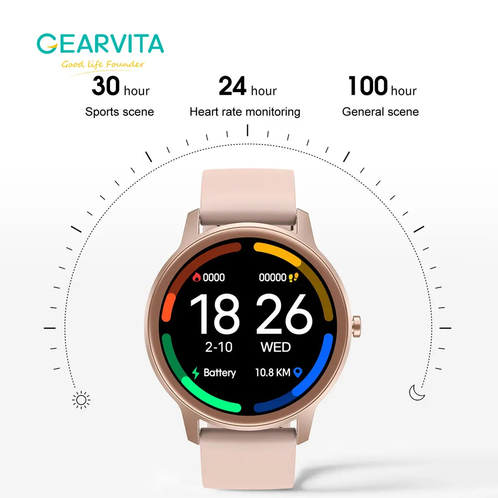 Naujas Gearvita DT56 Smart Watch Moterų IP67 atsparus Vandeniui Širdies ritmo Monitorius Kraujo Spaudimo Deguonies Fitness Tracker Sporto Smartwatch