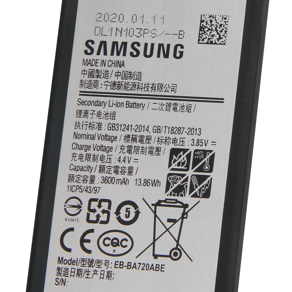 Originalaus Samsung Akumuliatoriaus Galaxy A7 2017 Versija SM-A720 A720 Originali Telefono Baterija EB-BA720ABE 3600mAh