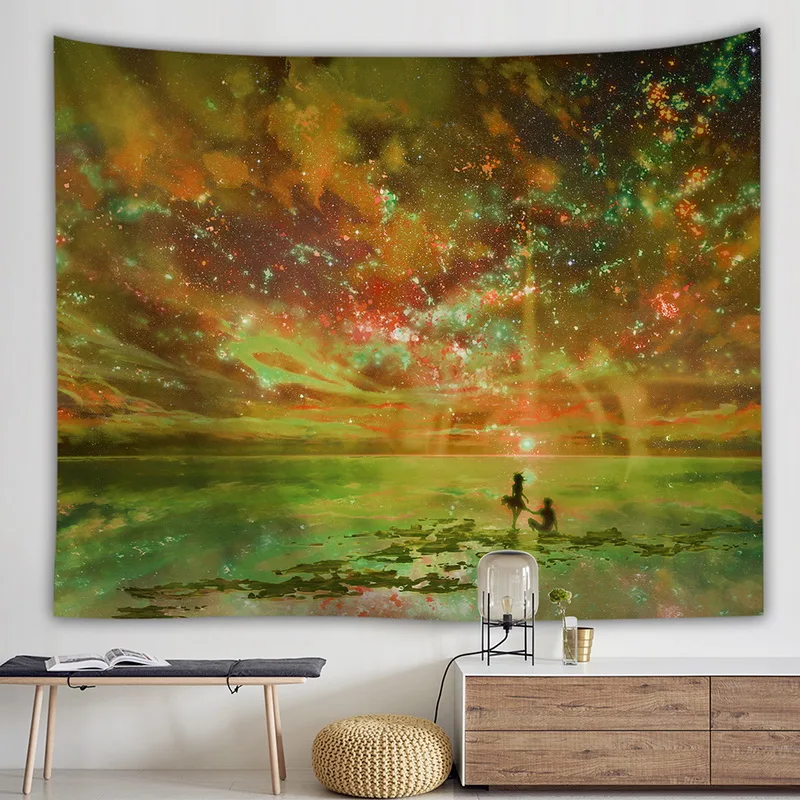 Galaxy Psichodelinio gobelenas sienos meno drom sienos kabo antklodė galaxia decorativa sapce žvaigždėtą pobūdžio gobelenas