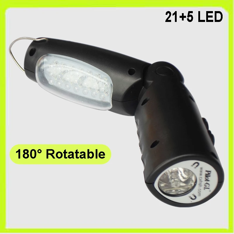 Nemokamas pristatymas 2 in 1 daugiafunkcinis nešiojamas 21+5 LED blykste led darbo šviesos sulankstomas LED darbo lempa tikrinimo šviesos garažas