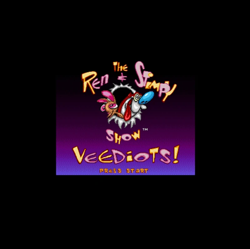 Ren & Stimpy Show, - Veediots! NTSC Versija, 16 Bitų 46 Pin Didelis, Pilkos spalvos Žaidimo Kortelės JAV Žaidėjų