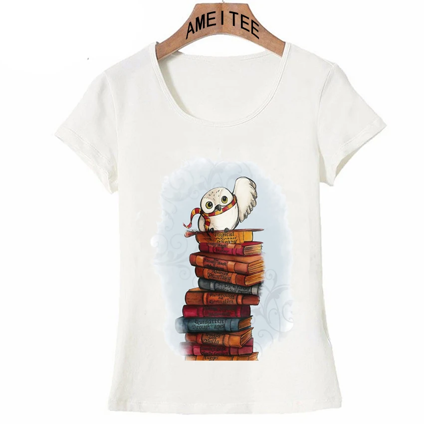 Naujovė Vasaros Tendencija Moterys t-shirt Mielas Hedwig Print T-Shirt Juokinga Pelėda Dizaino Trumpas Rankovės atsitiktinis Viršūnes moterų Tees