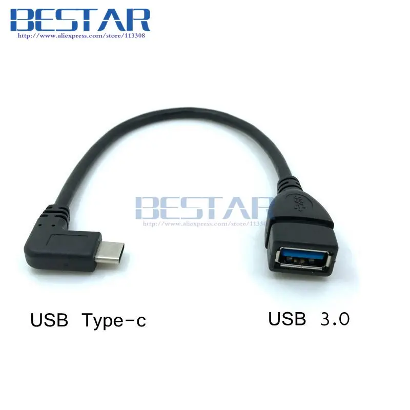 USB-C USB c tipo 3.1 Tipas-c Kampas Male į USB 3.0 / Mini USB 2.0 / Micro USB Moterų Duomenys, kroviklis trumpas įkrovimo Kabelis 20cm 0,2 m