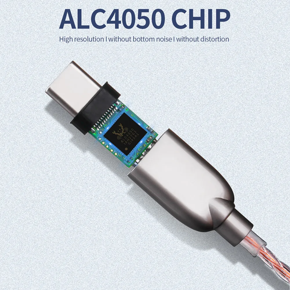 HIFI VPK ausinių Stiprintuvo USB C prie 3,5 mm Ausinių Lizdo, Garso Adapteris ALC4050 Chip 32bit 384kHz Digital Dekoderis Automobilių Garso Laido