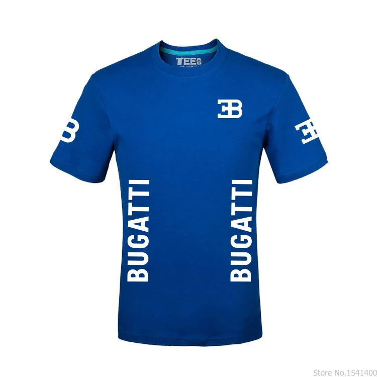 Vasaros, Žiemos, Rudens Vyriška Moteriška Priežastinis Bugatti T-Shirt Vyras Moteris Viršūnes trumpas Rankovės marškinėliai
