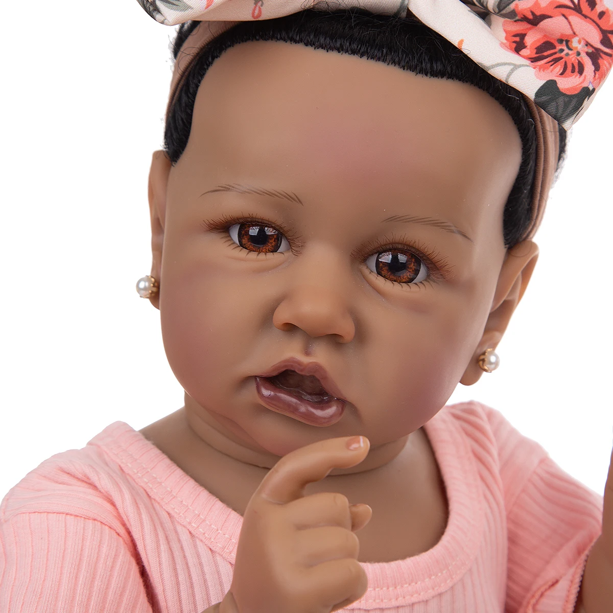 Viso Kūno Silikono Afrikoje Juoda Oda Reborn Baby Lėlės 57 CM, Nekilnojamojo Touch Naujagimių Bamblys Vonia Lėlės, Žaislai Vaikams, Gimtadienio, KALĖDŲ Dovana